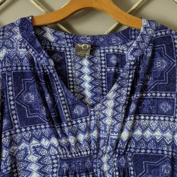 Anthropologie One September Delft Stamped Tunic size small - Picture 4 of 8